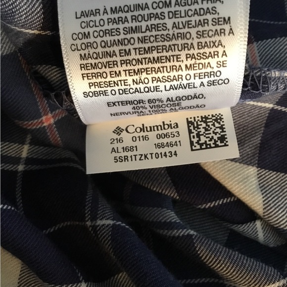 Columbia Aspen Lakes Open Front Plaid Flannel Wrap - Picture 6 of 6